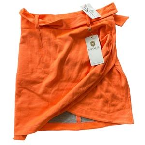 La Manuel Orange Skirt - M